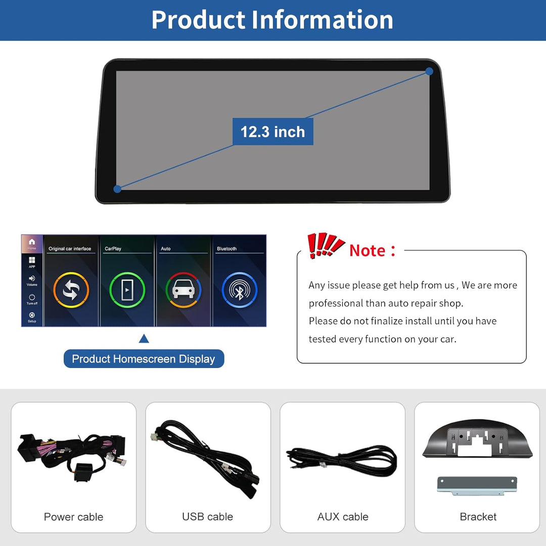 Road Top 12,3 Zoll Ultraschmaler Autoradio Carplay für BMW 3er mit CCC | für BMW 3er E90/E91/E92/E93