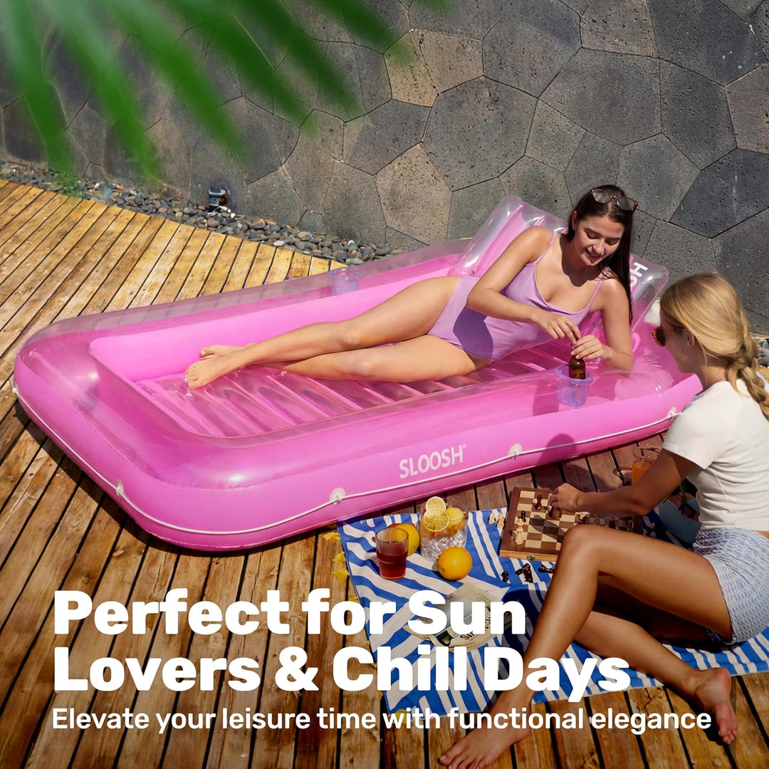 Sloosh 70" x 46"/1.78m*1.16m aufblasbarer Sonnenpool, Luftmatratzte Pool, Sonnenbad mit abnehmbarem