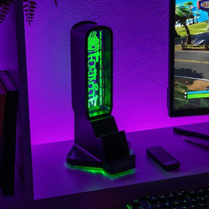 Paladone Fortnite 3-in-1 Kopfhörerständer und Technik-Ladestation mit Konsolen-Controller-Halterung