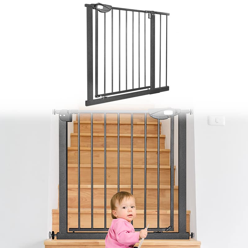 YUENFONG Türschutzgitter Treppenschutzgitter ohne Bohren, 85-95 cm breit Treppengitter Baby Auto-Clo