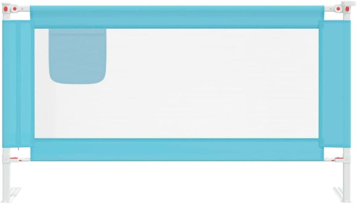homiuse Kleinkind-Bettschutzgitter 150x25 cm Blau Stoff Rausfallschutz Bettumrandung Babybett Bettgi