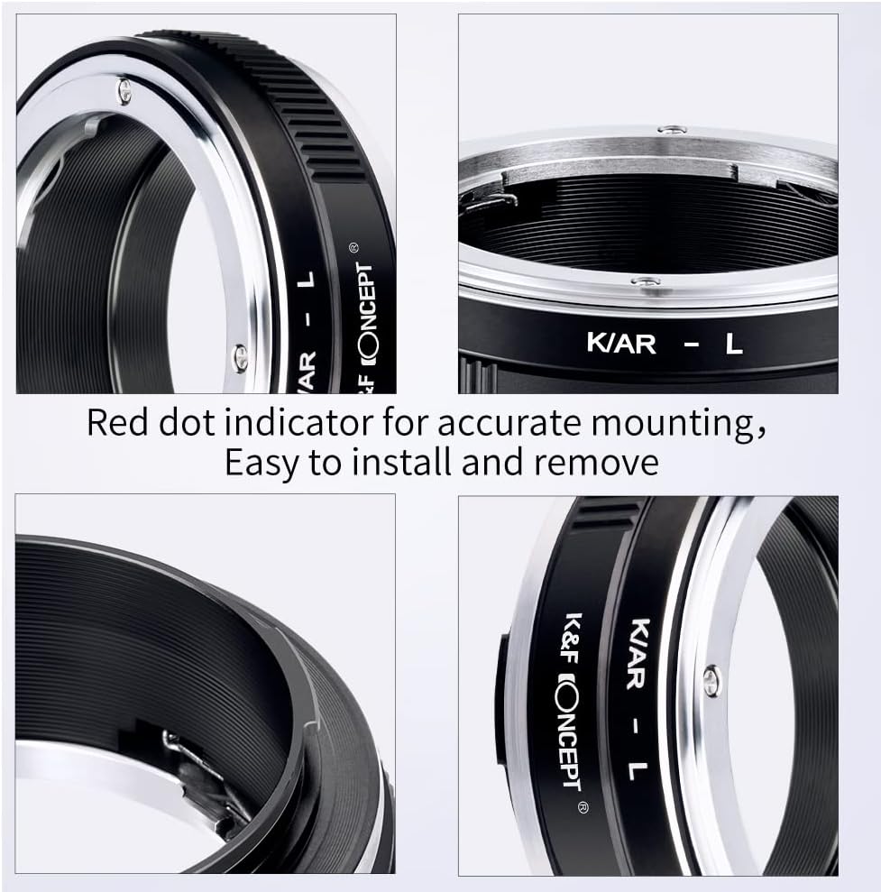 K&F Concept Objektivhalterungsadapter K/AR-L Manueller Fokus Kompatibel mit Konica AR-Objektiv auf L