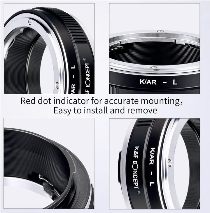 K&F Concept Objektivhalterungsadapter K/AR-L Manueller Fokus Kompatibel mit Konica AR-Objektiv auf L