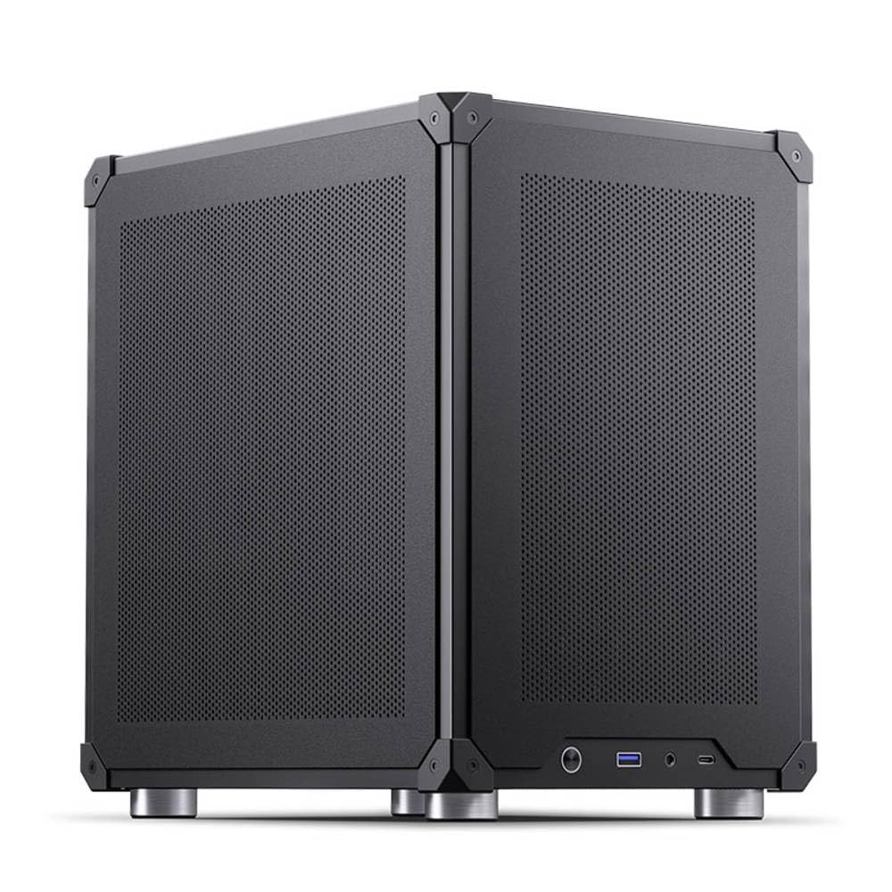 Jonsbo C6 Mesh PC-Gehäuse, USB-C-Konnektivität, abnehmbare Paneele, Stahl, Micro-ATX, Schwarz C6 Sch