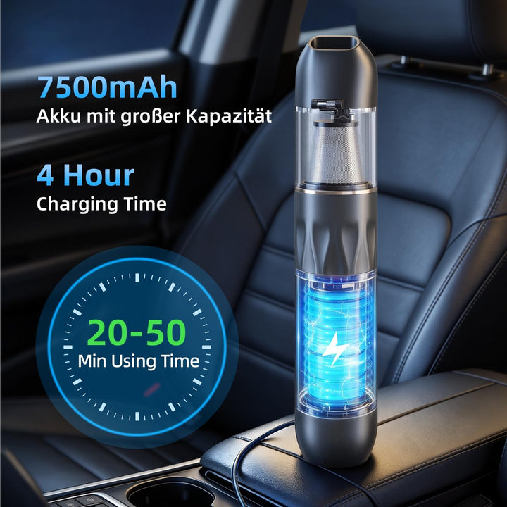 Ombrex 20000pa Handstaubsauger Akku, 3 IN 1 Auto Staubsauger Stark mit 4 Saugmodi, Portable Vacuum C