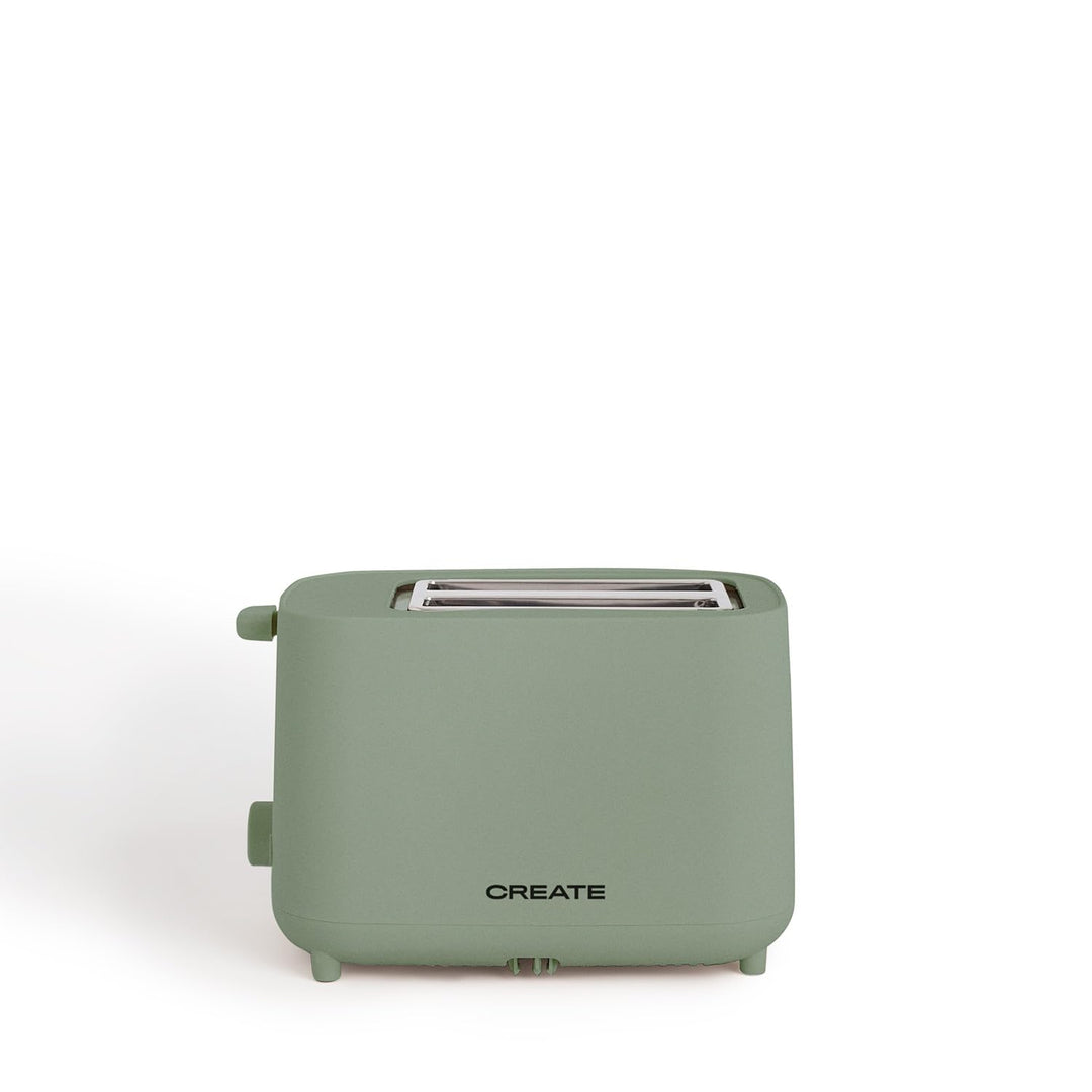 CREATE/TOAST STUDIO/Toaster Salbeigrün / 6 Leistungsstufen, Krümelschublade, Thermostat, Auftauen, A