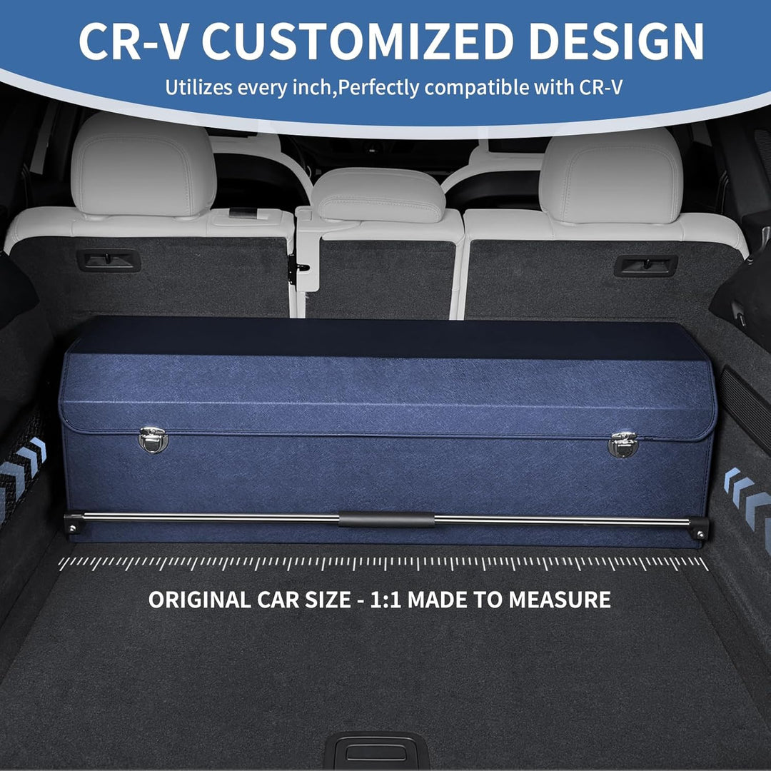 Auto Kofferraum Organizer mit Deckel, Aufbewahrungsbox Gross XXL und Stabilem Griff, 90L Premium Led