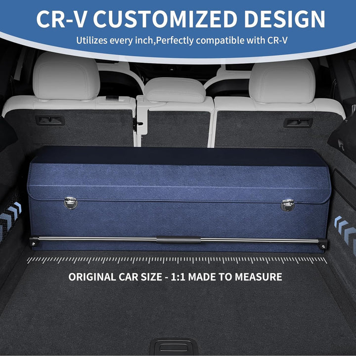 Auto Kofferraum Organizer mit Deckel, Aufbewahrungsbox Gross XXL und Stabilem Griff, 90L Premium Led