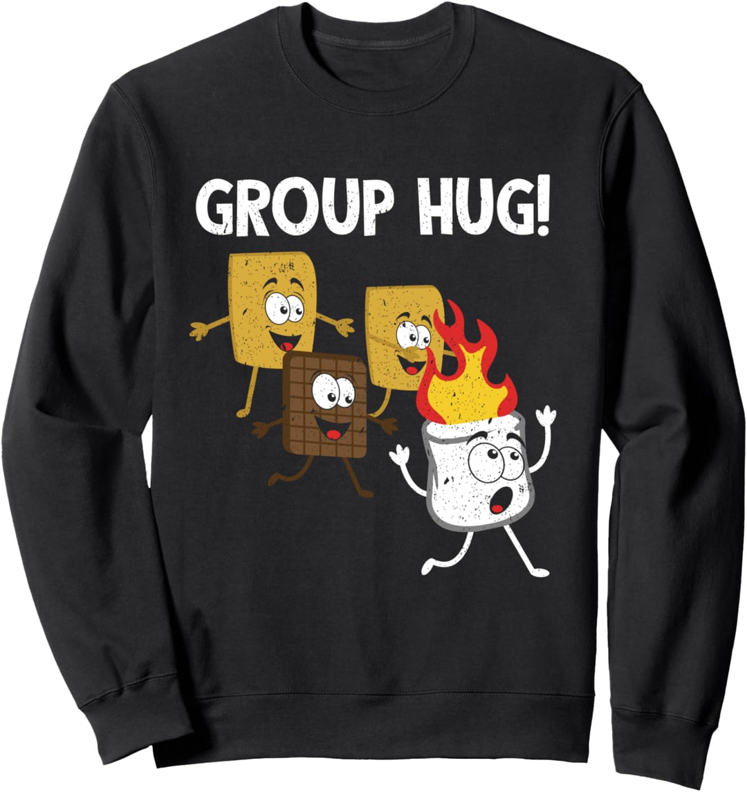 Smores Gruppe Hug s'mores Camping Essen Marshmallows auf Feu Sweatshirt