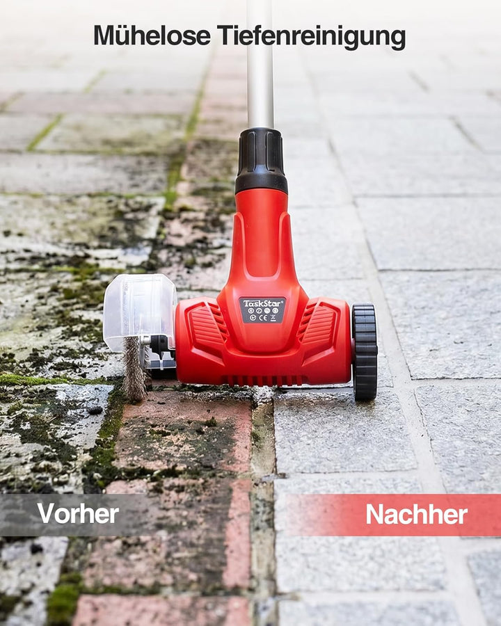 Ersatzbürsten für TaskStar Fugenreiniger, 4-teilig Unkrautbürste inkl. 3x Stahldrahtbürste & 1x Nylo