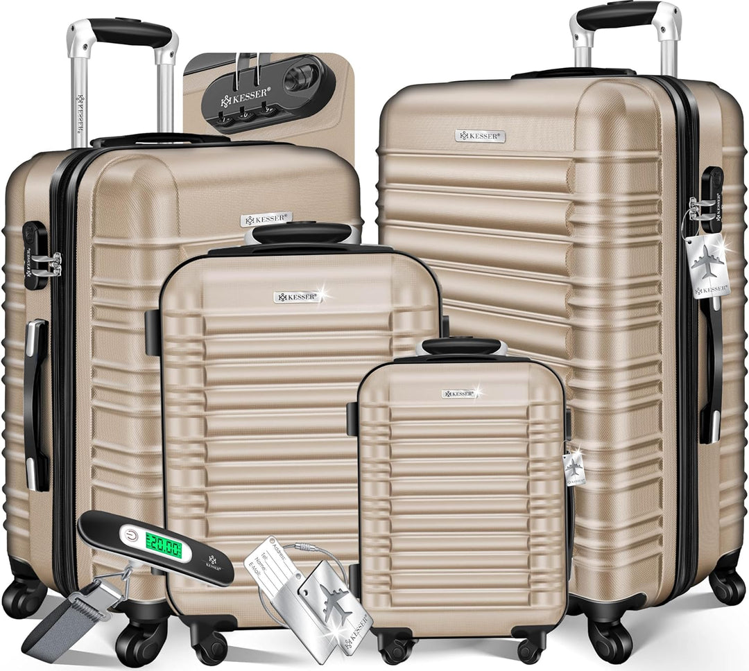 KESSER® 4tlg. Hartschalenkofferset Hartschalenkoffer Reisekoffer Set Reisekofferset Trolley Koffer I