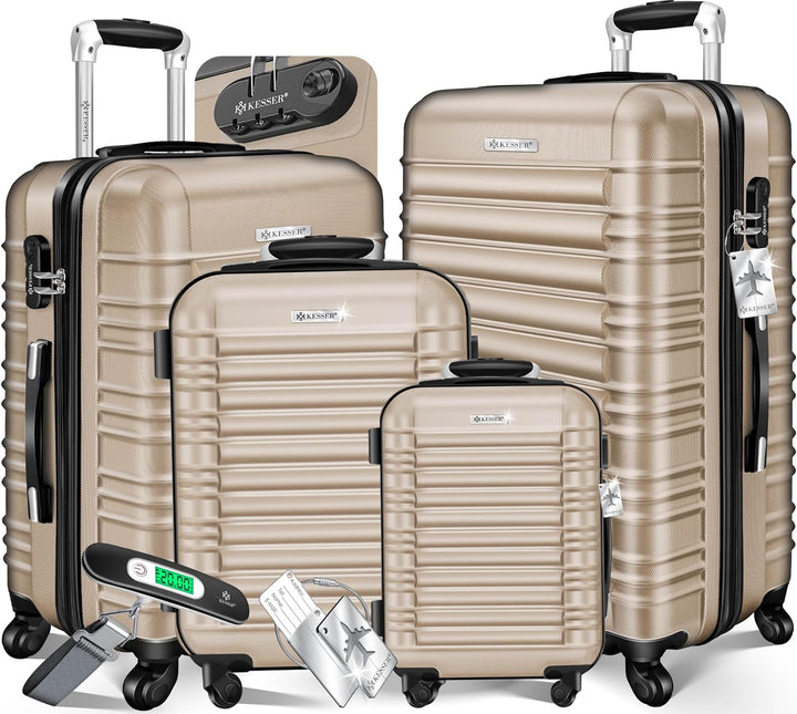 KESSER® 4tlg. Hartschalenkofferset Hartschalenkoffer Reisekoffer Set Reisekofferset Trolley Koffer I