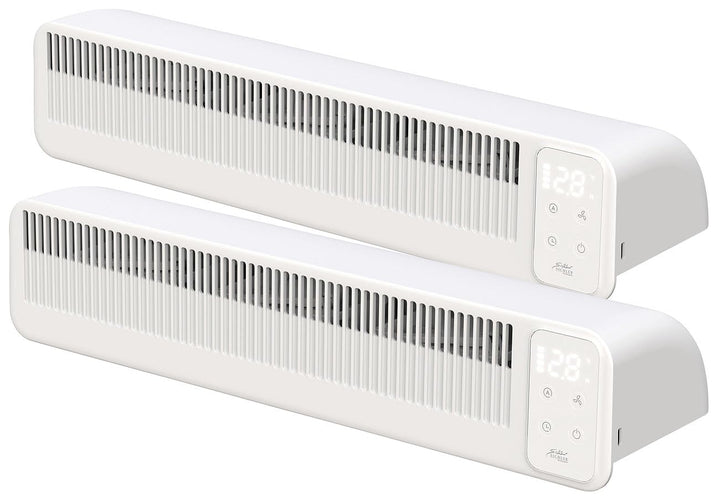 Sichler Haushaltsgeräte Heizkörperlüfter: 2er-Set automatische Heizkörper-Akku-Ventilatoren, 3-stufi