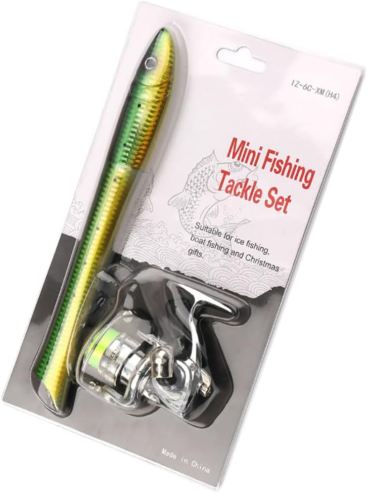 Stift-Angelruten-Set, 1,4 m/55 Stift-Angelruten- und Rollen-Kombi-Set, Mini-Taschen-Teleskoprute mit