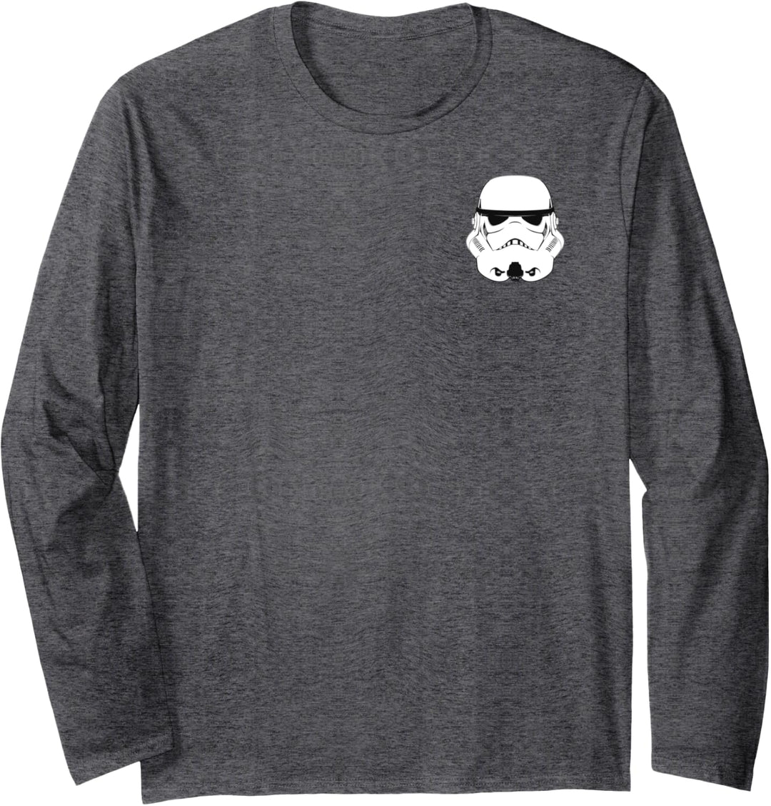Star Wars Storm Trooper Helmet Left Chest Langarmshirt