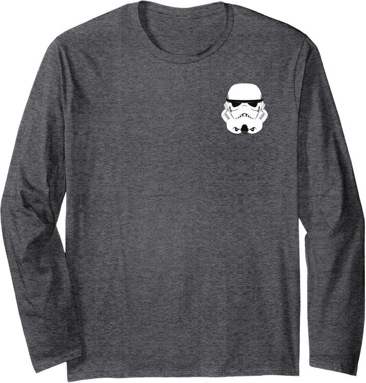 Star Wars Storm Trooper Helmet Left Chest Langarmshirt