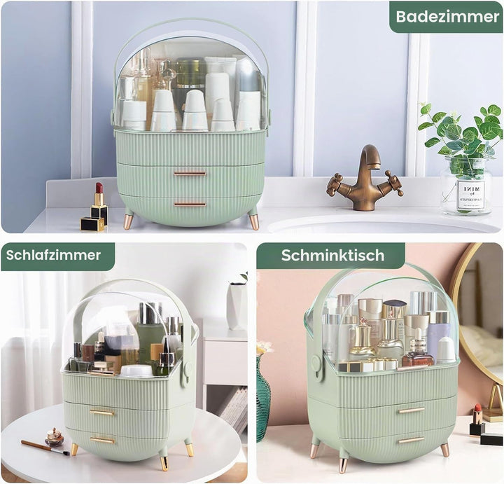 Make Up Organizer für Schminktisch, kosmetik organizer mit deckel Wasserdicht Staubdicht, Tragbar Ha