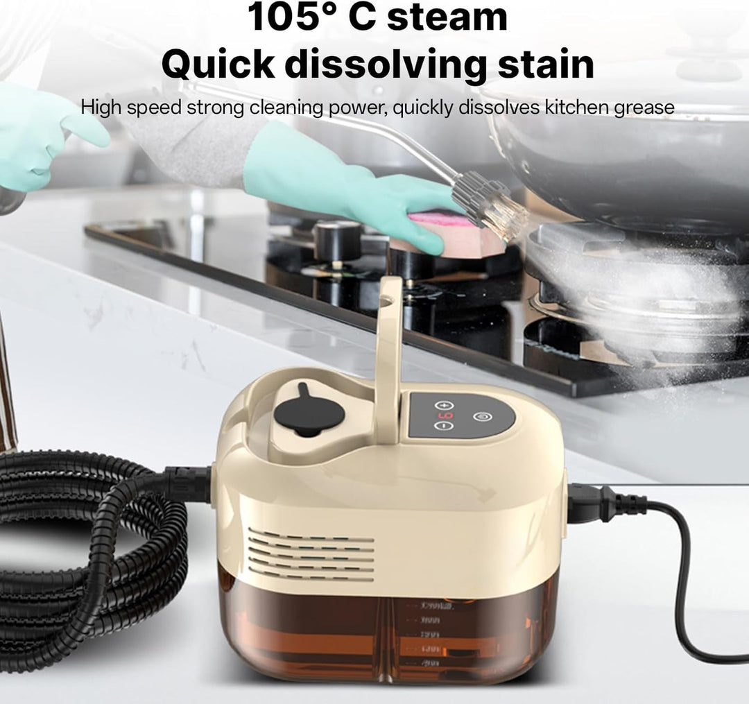 Irishom Handheld Multi-Surface with 6pcs Accessories Screen 6 Levels Adjustable 105℃/221℉ Deep Clean