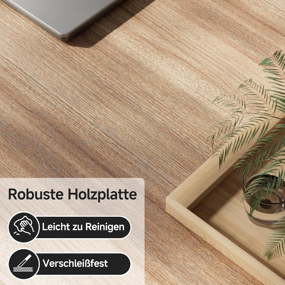 Gyfimoie Couchtisch mit Stauraum, Wohnzimmertisch mit Verstellbarer LED, Sofatisch mit Regal, Beiste