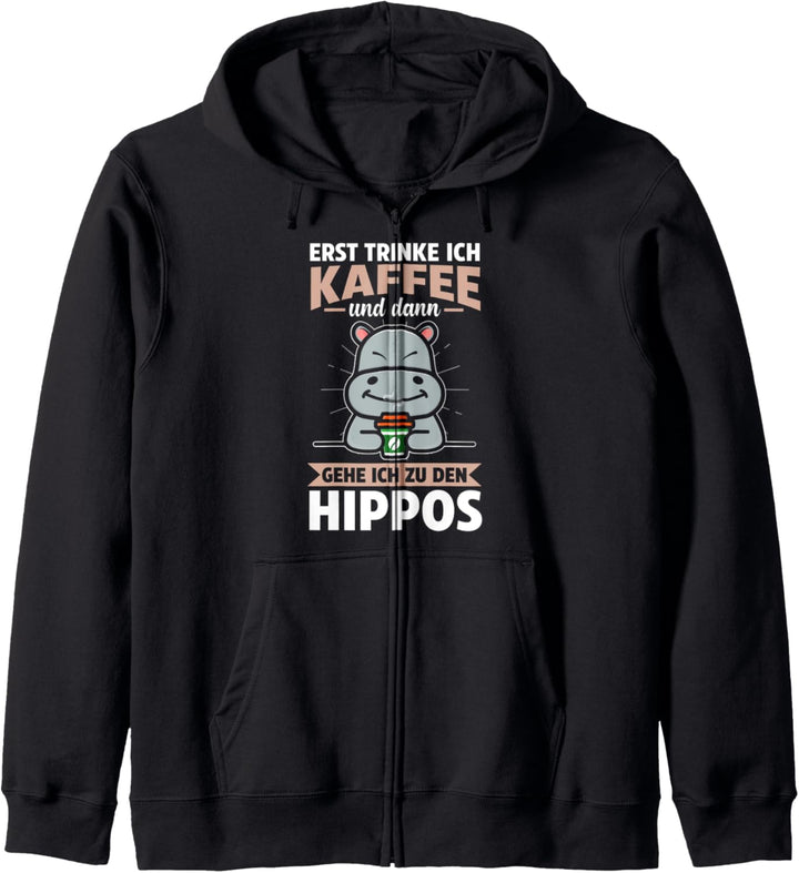 Zootier Hippo Flusspferd Kapuzenjacke