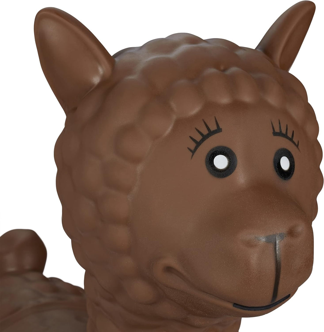 Relaxdays Hüpftier Lama, inkl. Luftpumpe, Kinder ab 3 Jahre, BPA-frei, aufblasbares Hüpfspielzeug, S