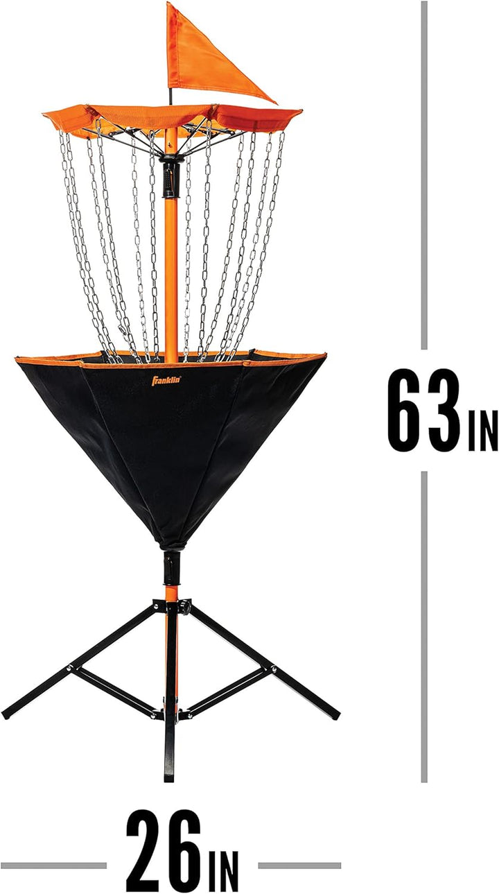 Franklin Sports Disc Golfkörbe - Tragbares Disc Golf Target mit Ketten enthalten - Disc Golfkorb Stä