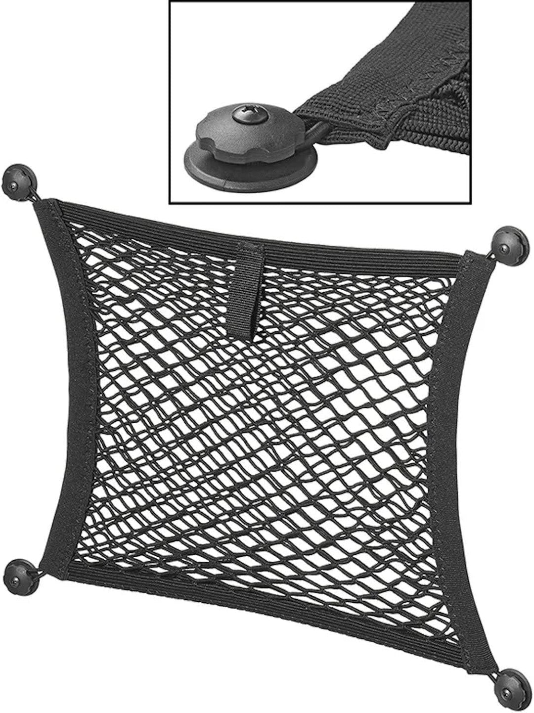 ProPlus 230128 Ablagenetz elastisch doppel 40 x 34 cm mit Selbstklebende und Schraubbefestigung