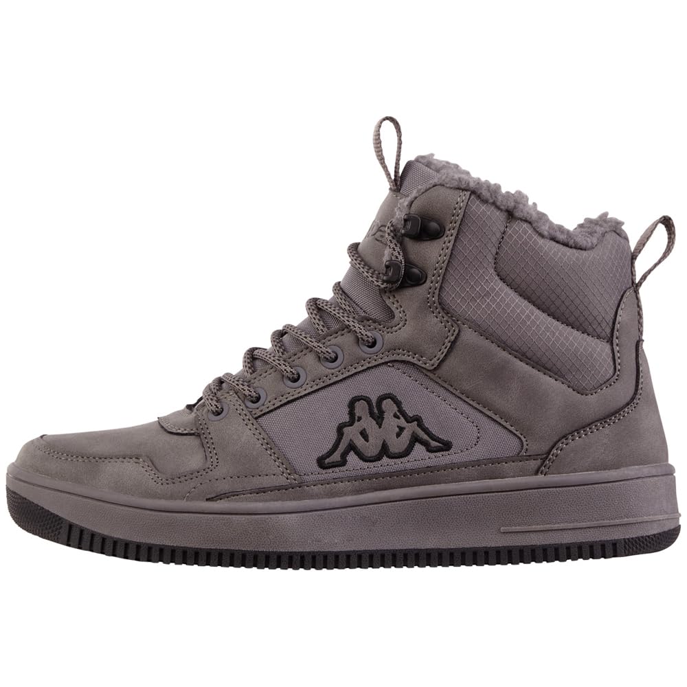 Kappa Herren Sneaker Schuhe High Top gefüttert Stylecode 243046FUR 5011 braun 41 EU Grau, 41 EU Grau