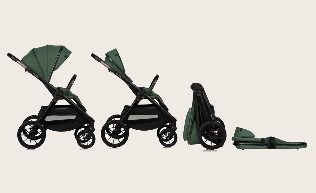 Lionelo Layla Kinderwagen 2 in 1 Kombikinderwagen (0-4 Jahre, bis 22 Kg), Babywanne und Sportsitz, W