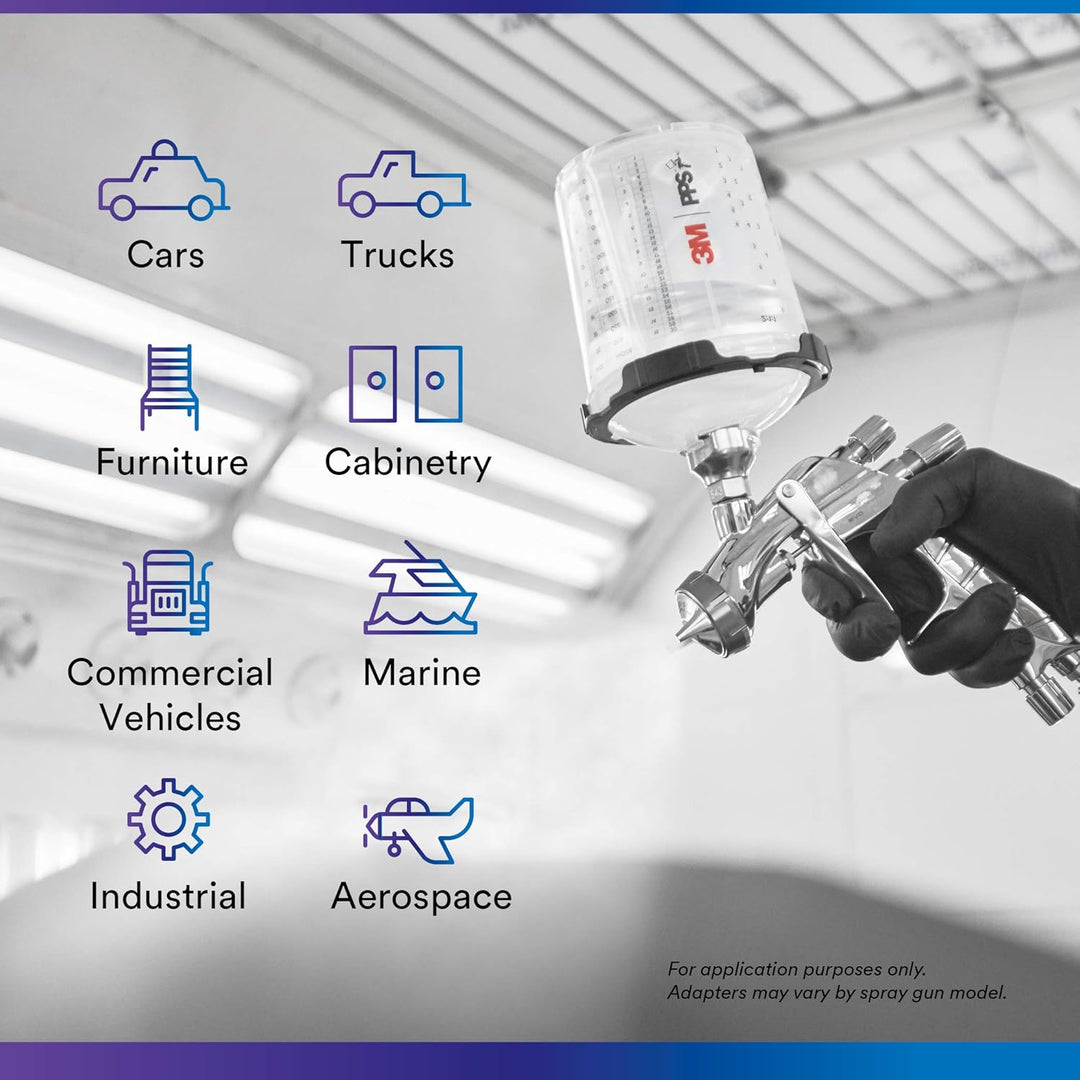 3M PPS Serie 2.0 Adapter #S10, 26017, 1/4 Innengewinde, R-Winkel 19 Gewinde BSP für seitliche Cup-Mo