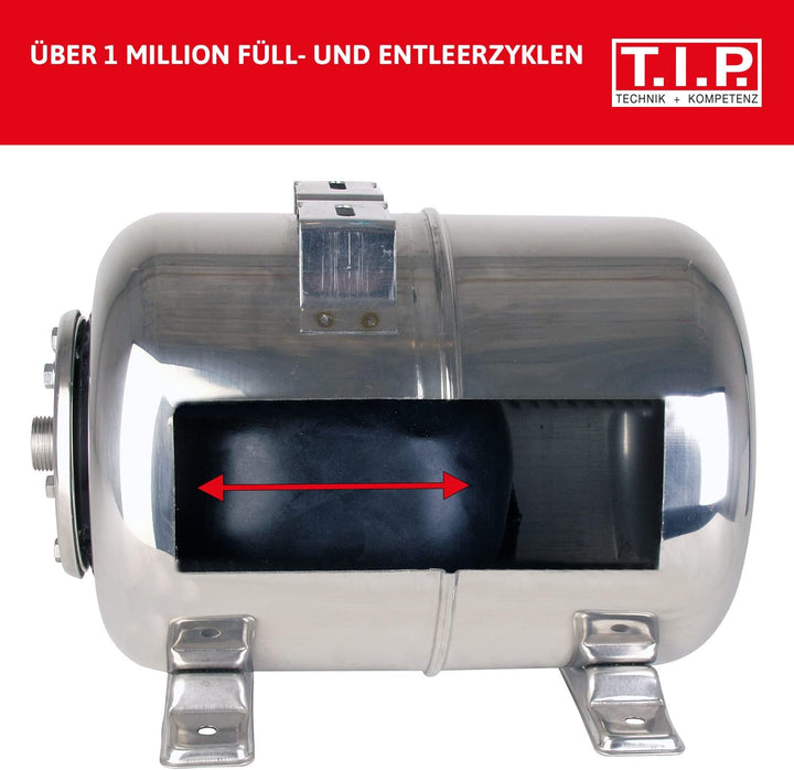 T.I.P. Hauswasserwerk HWW 4500 INOX (bis 4.350 l/h Fördermenge, Förderhöhe max. 50 m / Druck max. 5,