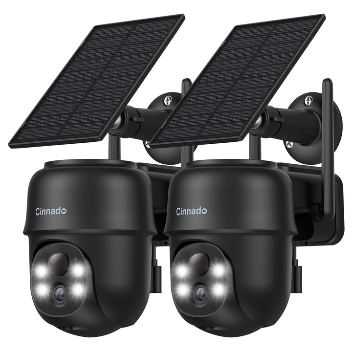 Cinnado Überwachungskamera Aussen Akku Solar - 2K Kamera Überwachung Aussen Solar, WLAN Kamera Outdo