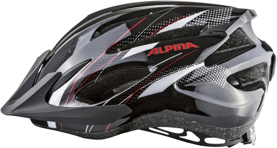 ALPINA MTB 17 Fahrradhelm 58-61 cm Black-White-Red, 58-61 cm Black-White-Red