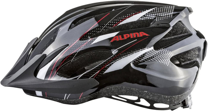 ALPINA MTB 17 Fahrradhelm 58-61 cm Black-White-Red, 58-61 cm Black-White-Red
