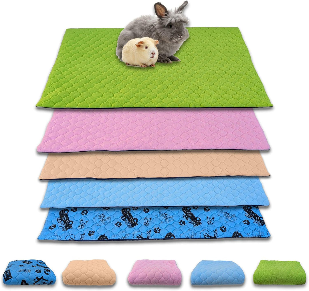 Käfigeinlage für Kaninchen und Meerschweinchen mit Abnehmbarer Fleece-Tunneldecke - perfekte Einstre