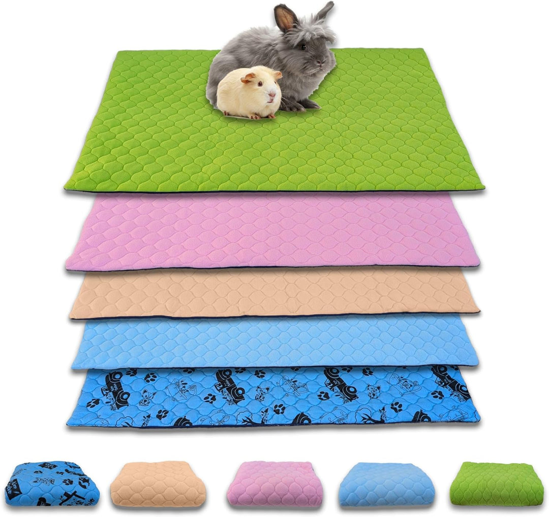 Käfigeinlage für Kaninchen und Meerschweinchen mit Abnehmbarer Fleece-Tunneldecke - perfekte Einstre