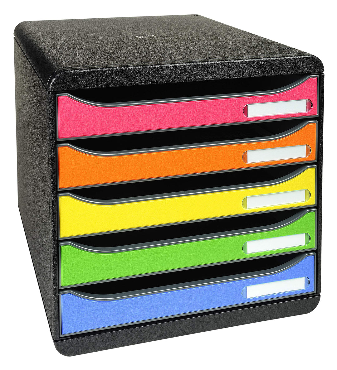 Exacompta 309798D Premium Ablagebox mit 5 Schubladen für DIN A4+ Dokumente. Stapelbare Schubladenbox