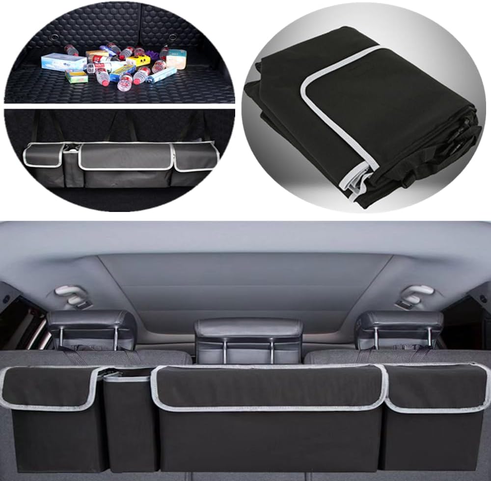 Auto-Organizer und Kofferraum-Organizer, wasserdicht, Oxford-Gewebe, mit 4 Taschen, geeignet für all
