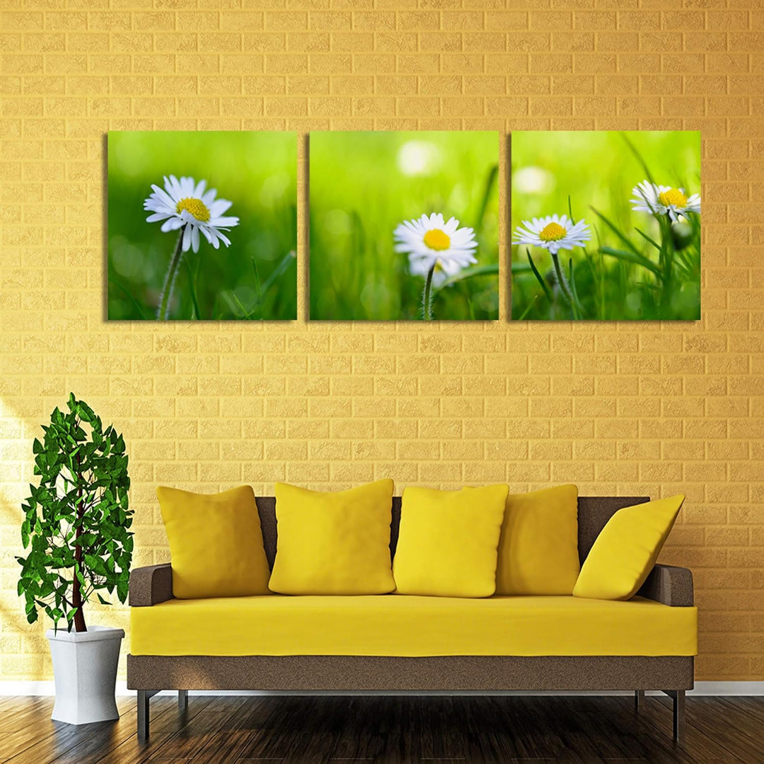 Feeby. Leinwandbild, Bilder, Wand Bild - 3 Teile - Panoramabild, Wandbilder, Kunstdruck 90x30 cm, GÄ