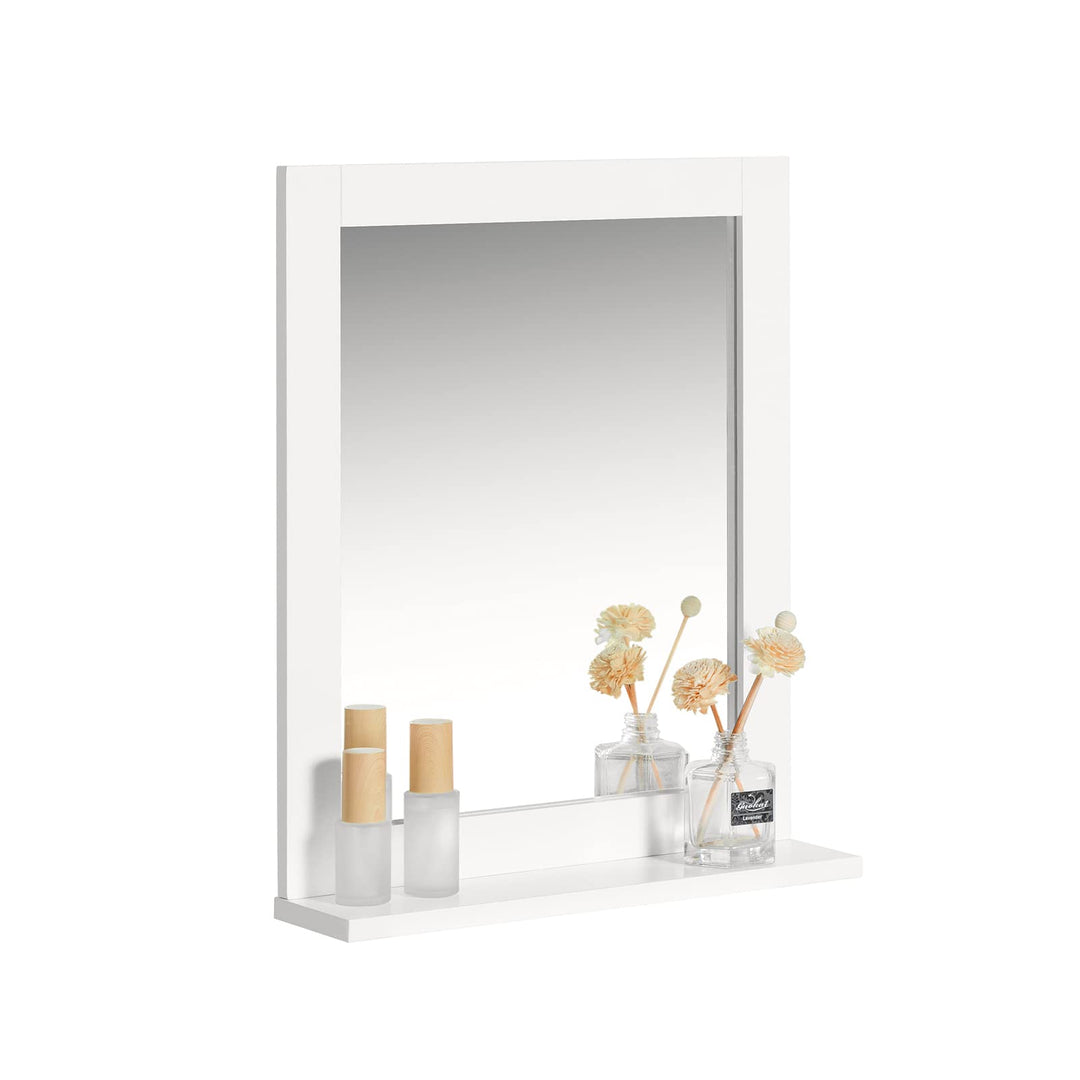 SoBuy® FRG129-W Spiegel Wandspiegel Badspiegel mit Ablage weiss BHT: