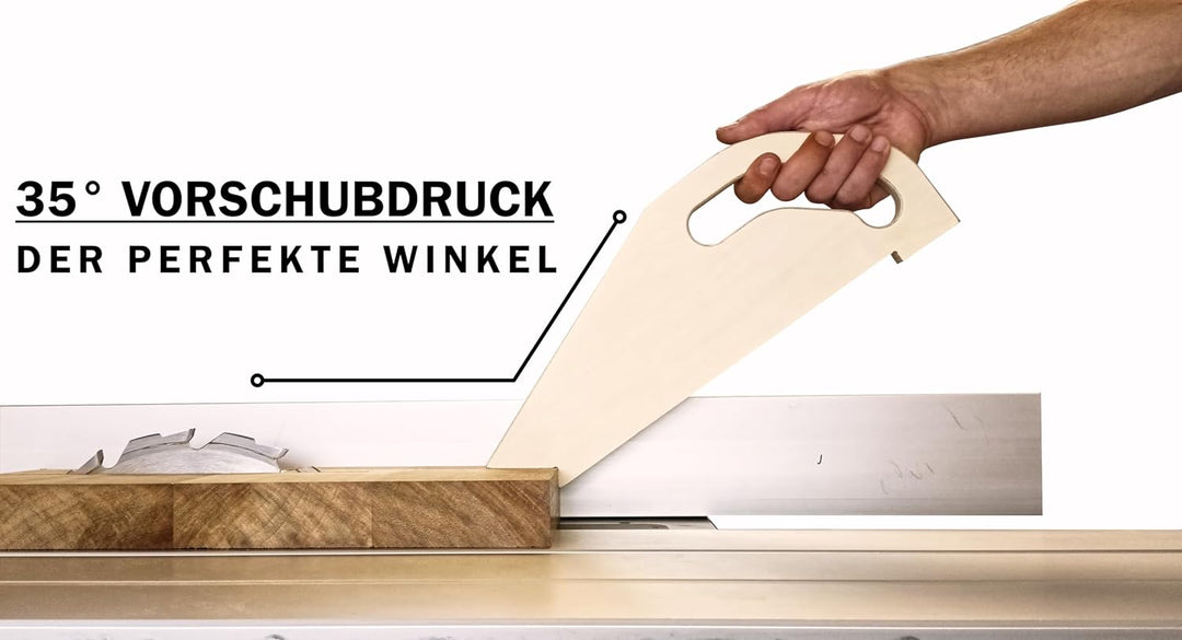 2 in 1 - Schiebestock für Tischkreissägen, Fräsen und Hobel - Push Stick aus Multiplex - Werkstücksc