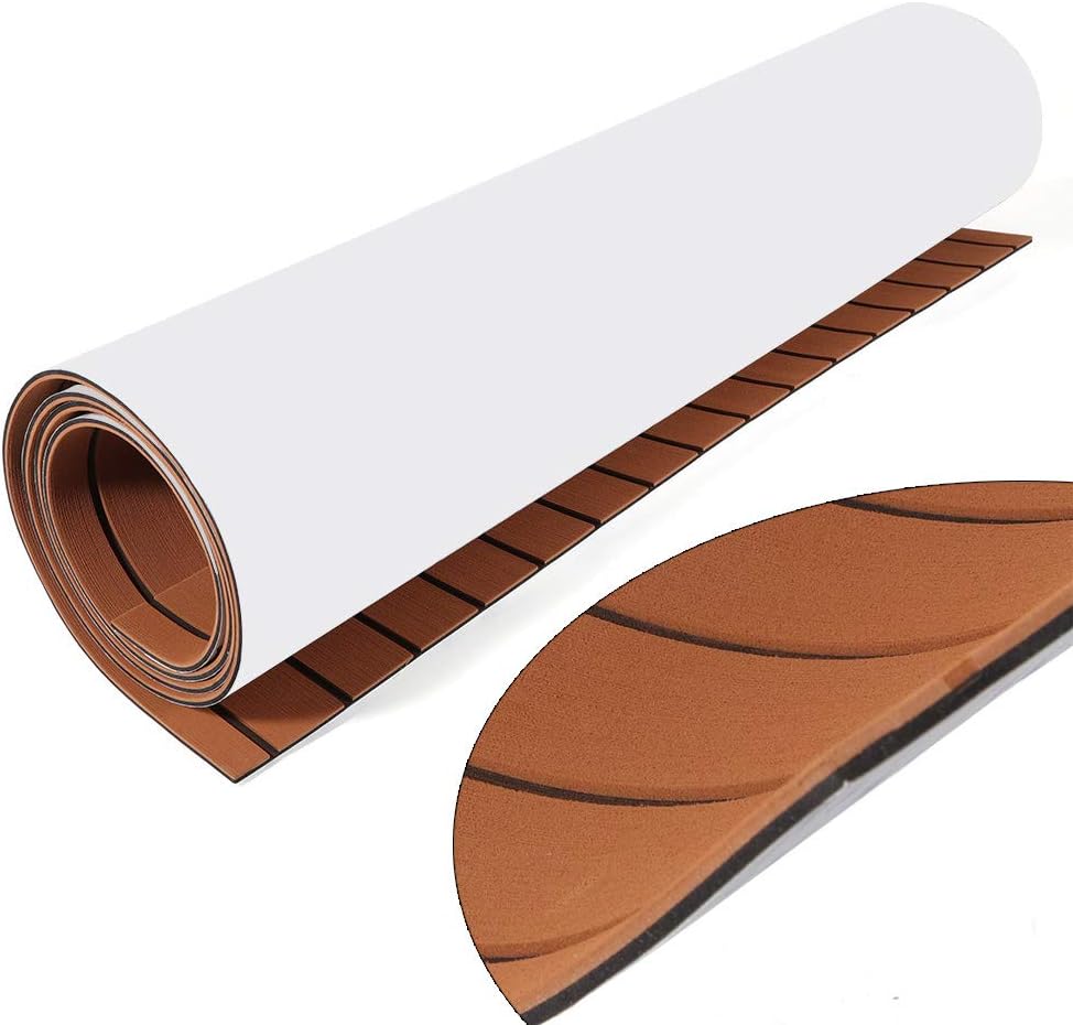 35,4" X 94,5" Braun Rutschsichere EVA Schaum Bodenbelag Fussboden für Boot Marine Yacht Schiff RV Te