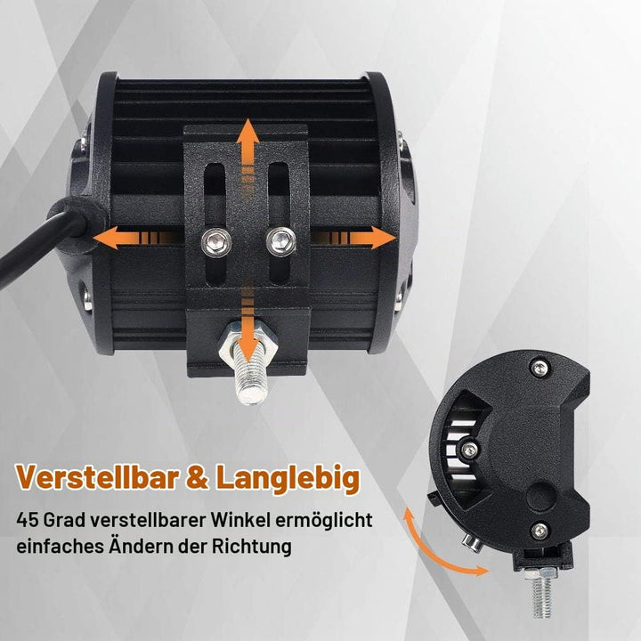URAQT LED Arbeitsscheinwerfer, Scheinwerfer LED Auto, 2x60W Zusatzscheinwerfer, Flutlicht Wasserdich
