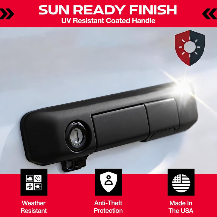 Pop & Lock PL5400 schwarzes manuelles Heckklappenschloss mit Codeable Technologie für Toyota Tacoma,