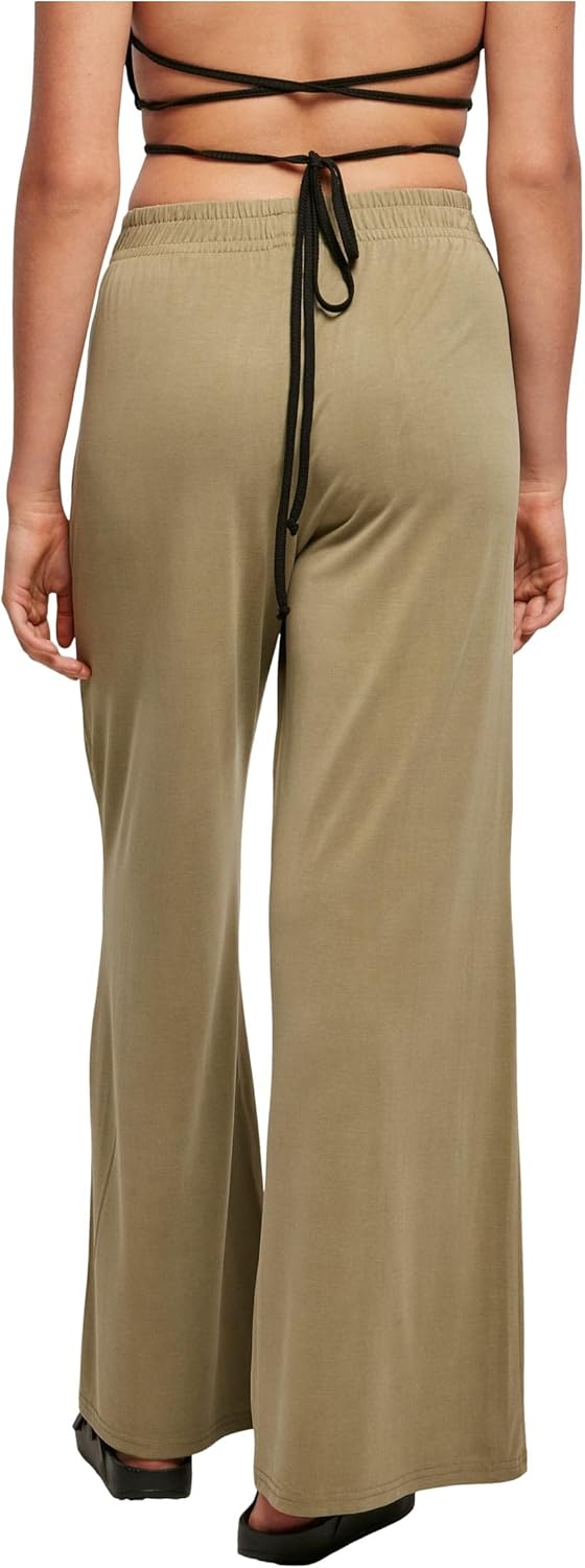 Urban Classics Damen Ladies Modal Wide Leg Pants, Khaki