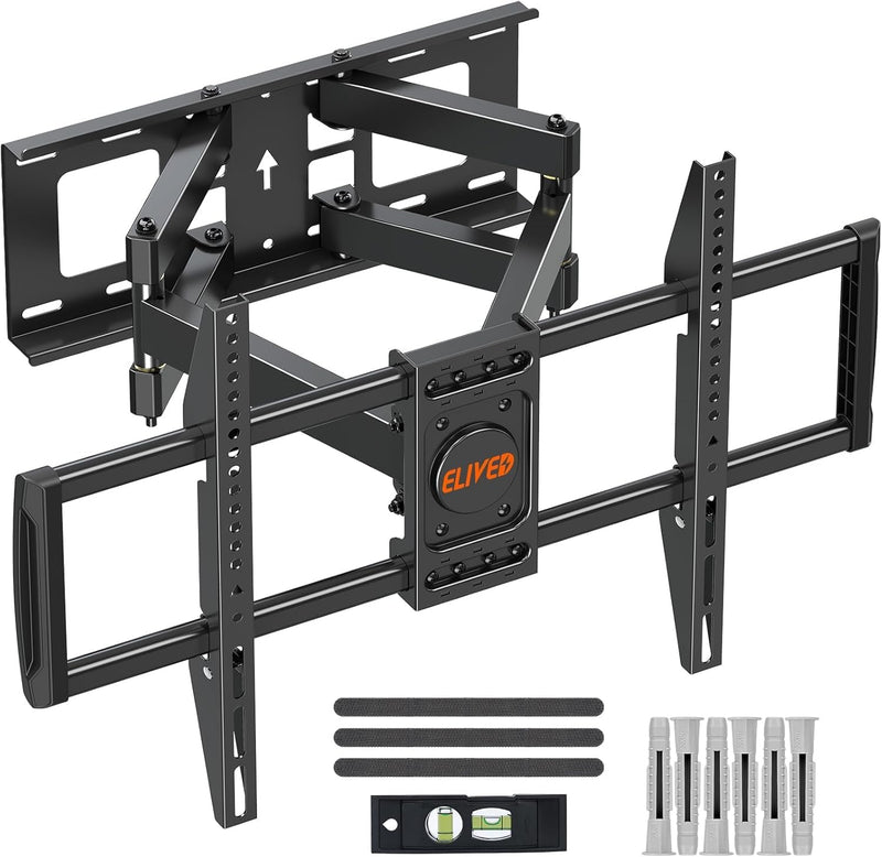 ELIVED Schwenkbare Neigbare TV Wandhalterung für 37-70 Zoll LED, LCD, OLED, Plasma TVs (Flach & Curv