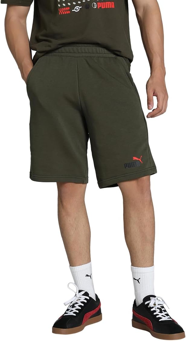 PUMA Herren Classics Graphics AOP Logo Tee Unterhemd, M Dunkles Olivgr&#xFC;n