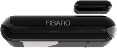 FIBARO Door Windows Sensor 2 / Z-Wave Plus Türfenster und Temperatursensor, Schwarz, FGDW-002-3, Sch