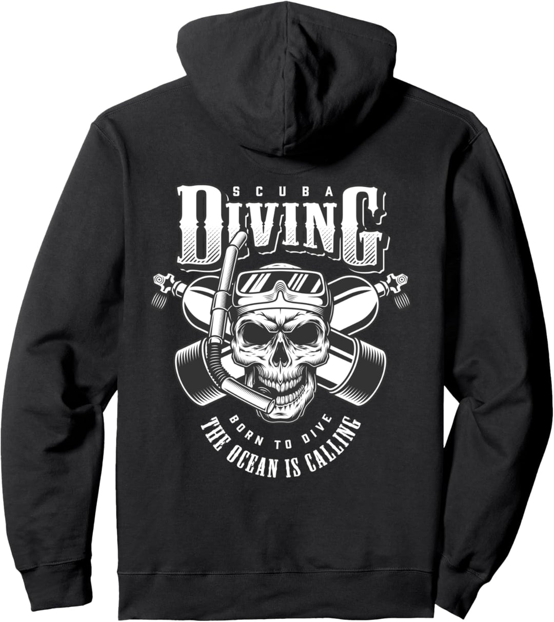 SCUBA Skull Ocean Sea Diving für Hardcore-Fans des Ozeans Pullover Hoodie