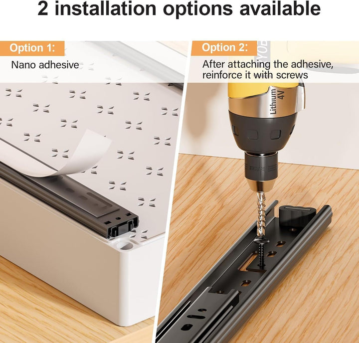 3 Grössen Ausziehbare Schublade Küche Teleskopschublade, Schubladen Organizer Küche Schrank Organize